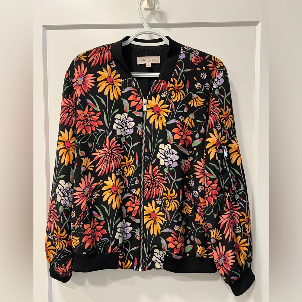 Philosophy Floral Bomber Jacket - Size Large